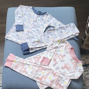 Lot of Two Honest Baby Clothing Toddler Pajama Sets